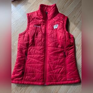 Columbia Red Omni-Heat Quilted Puffer Vest